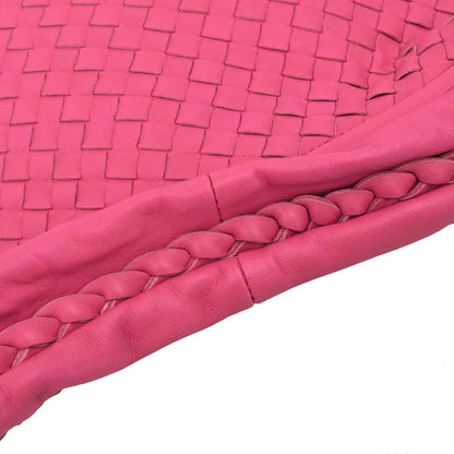 Bottega Veneta Pink Lambskin Intrecciato Hobo Handbag