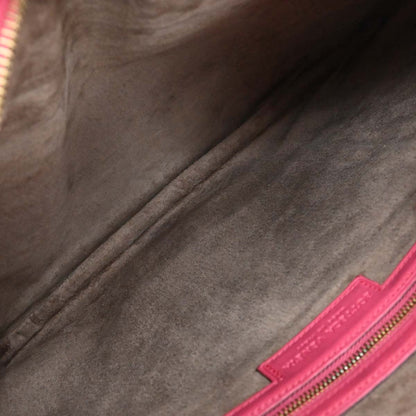 Bottega Veneta Pink Lambskin Intrecciato Hobo Handbag