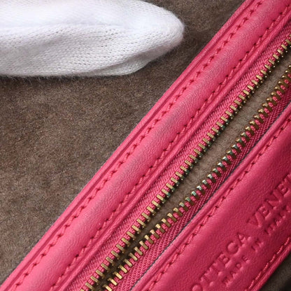 Bottega Veneta Pink Lambskin Intrecciato Hobo Handbag