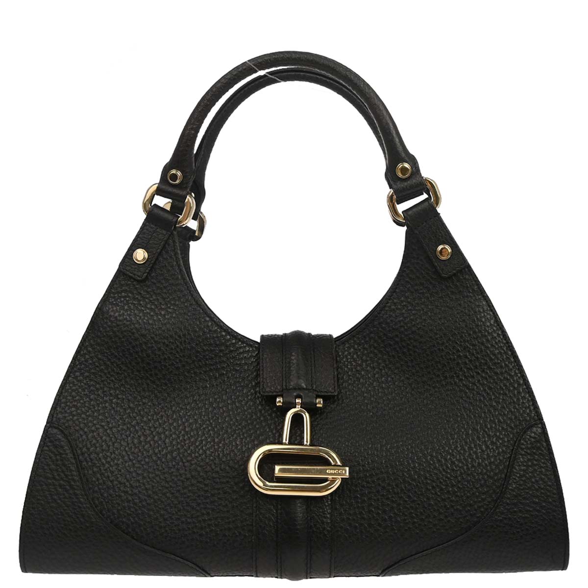 Gucci Black Leather Junco Handbag