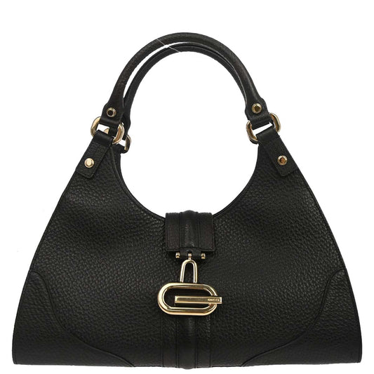 Gucci Black Leather Junco Handbag