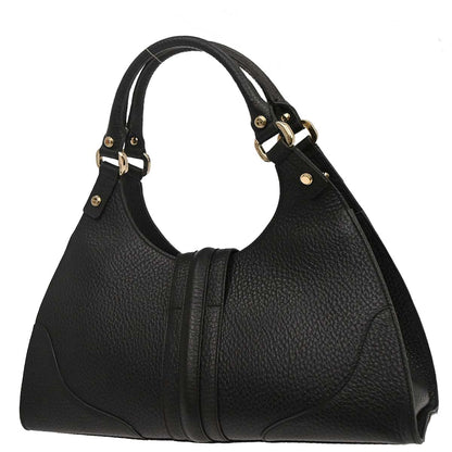 Gucci Black Leather Junco Handbag
