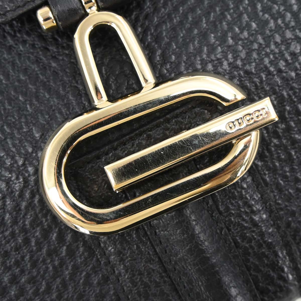 Gucci Black Leather Junco Handbag
