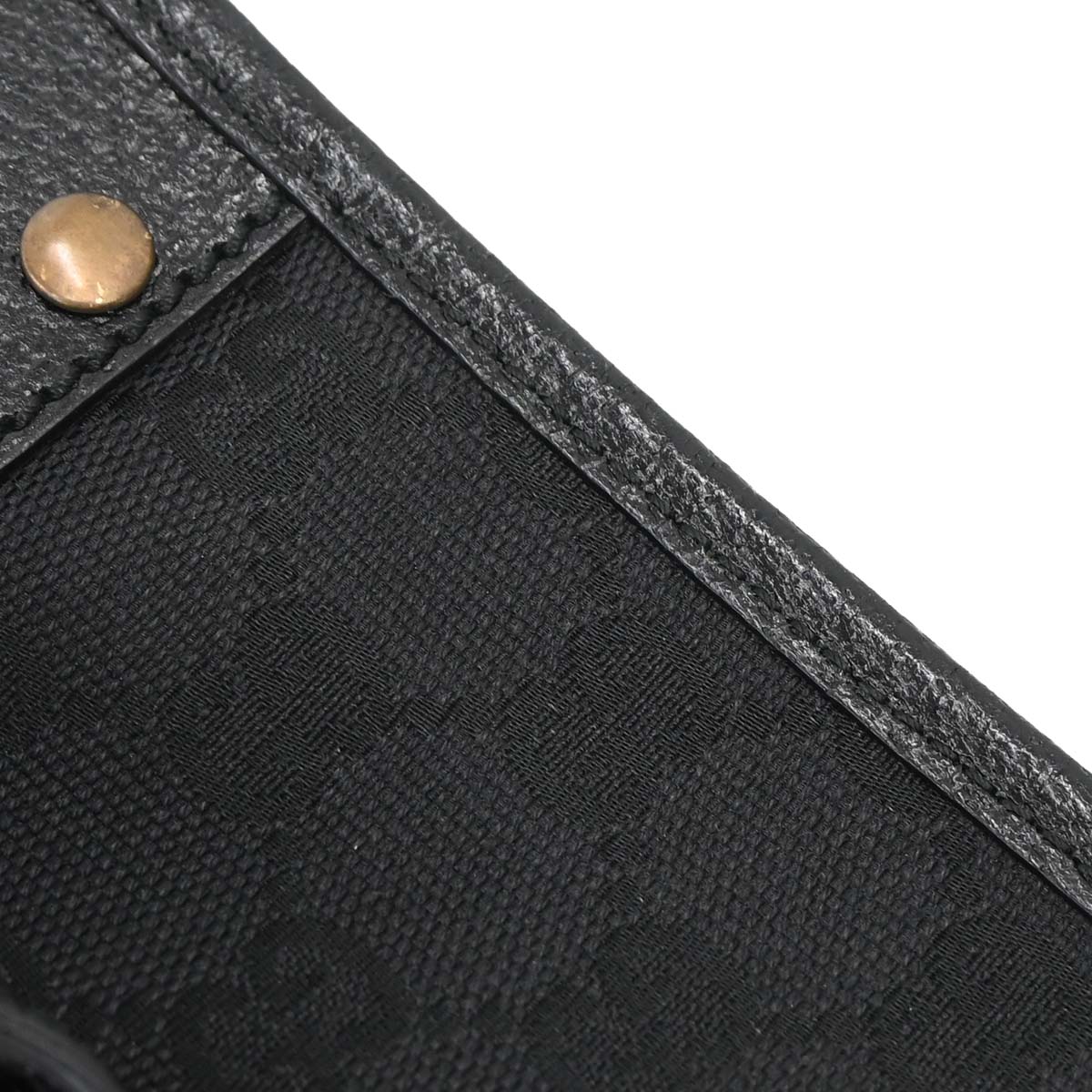 Gucci Black GG Canvas Leather Handbag