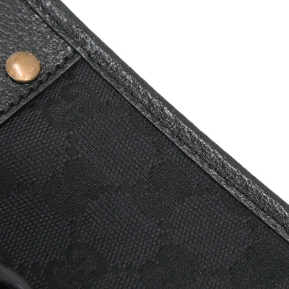 Gucci Black GG Canvas Leather Handbag