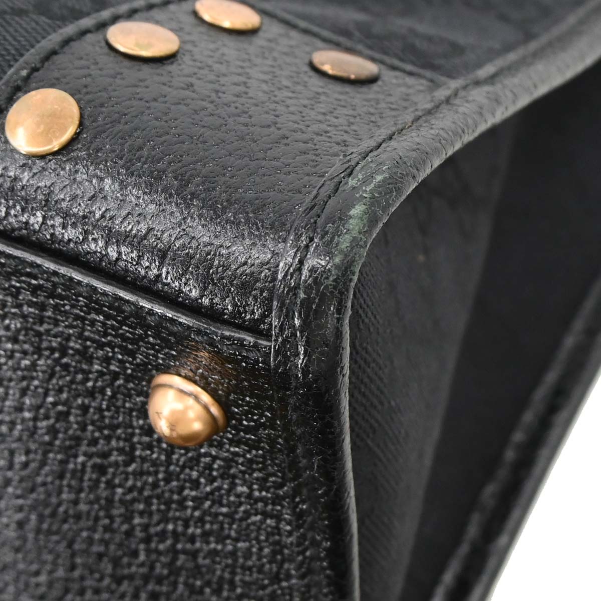 Gucci Black GG Canvas Leather Handbag