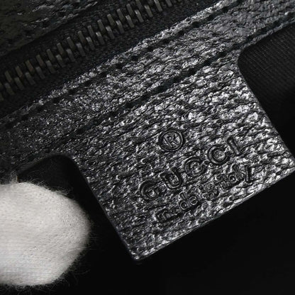 Gucci Black GG Canvas Leather Handbag