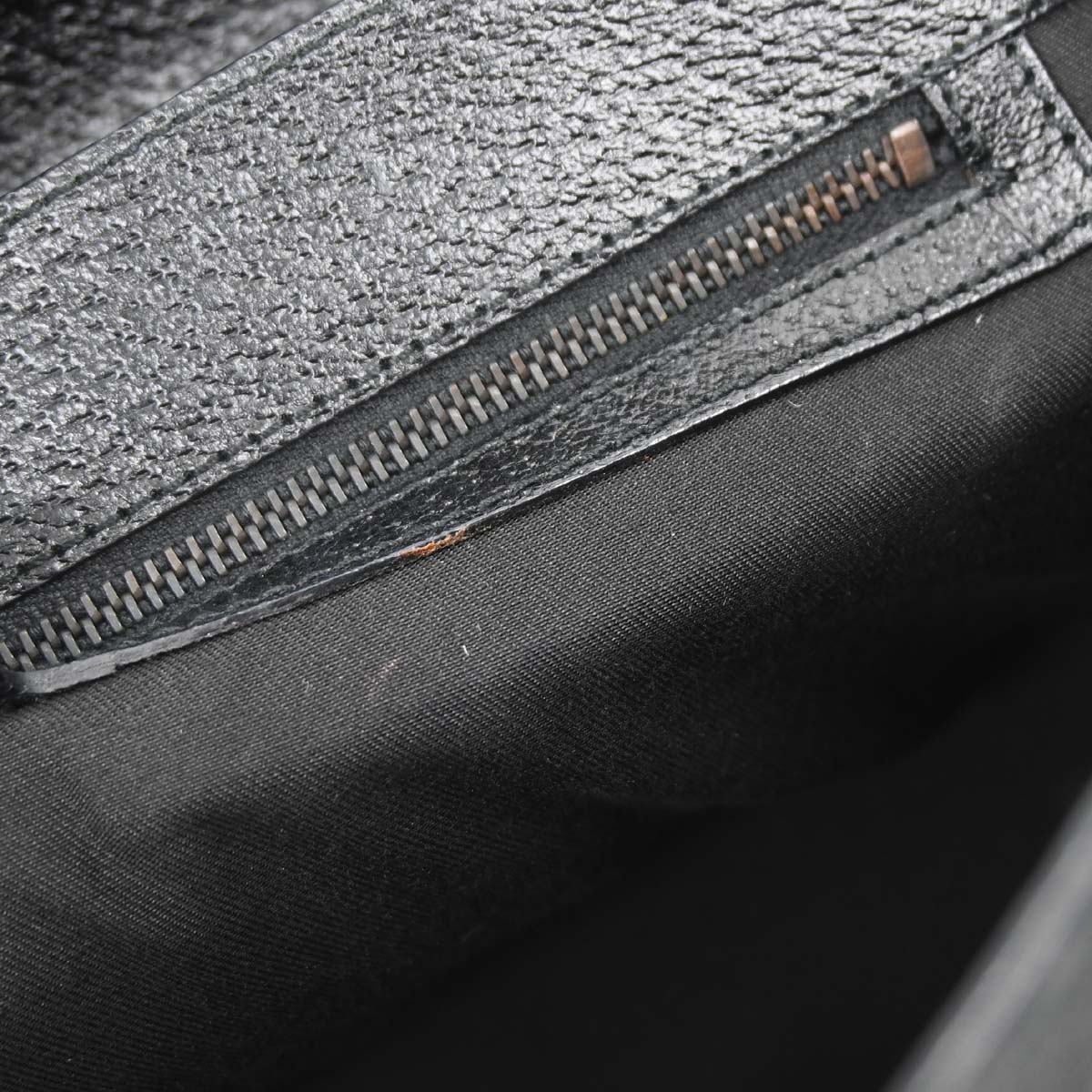Gucci Black GG Canvas Leather Handbag