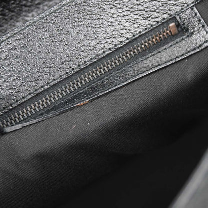 Gucci Black GG Canvas Leather Handbag