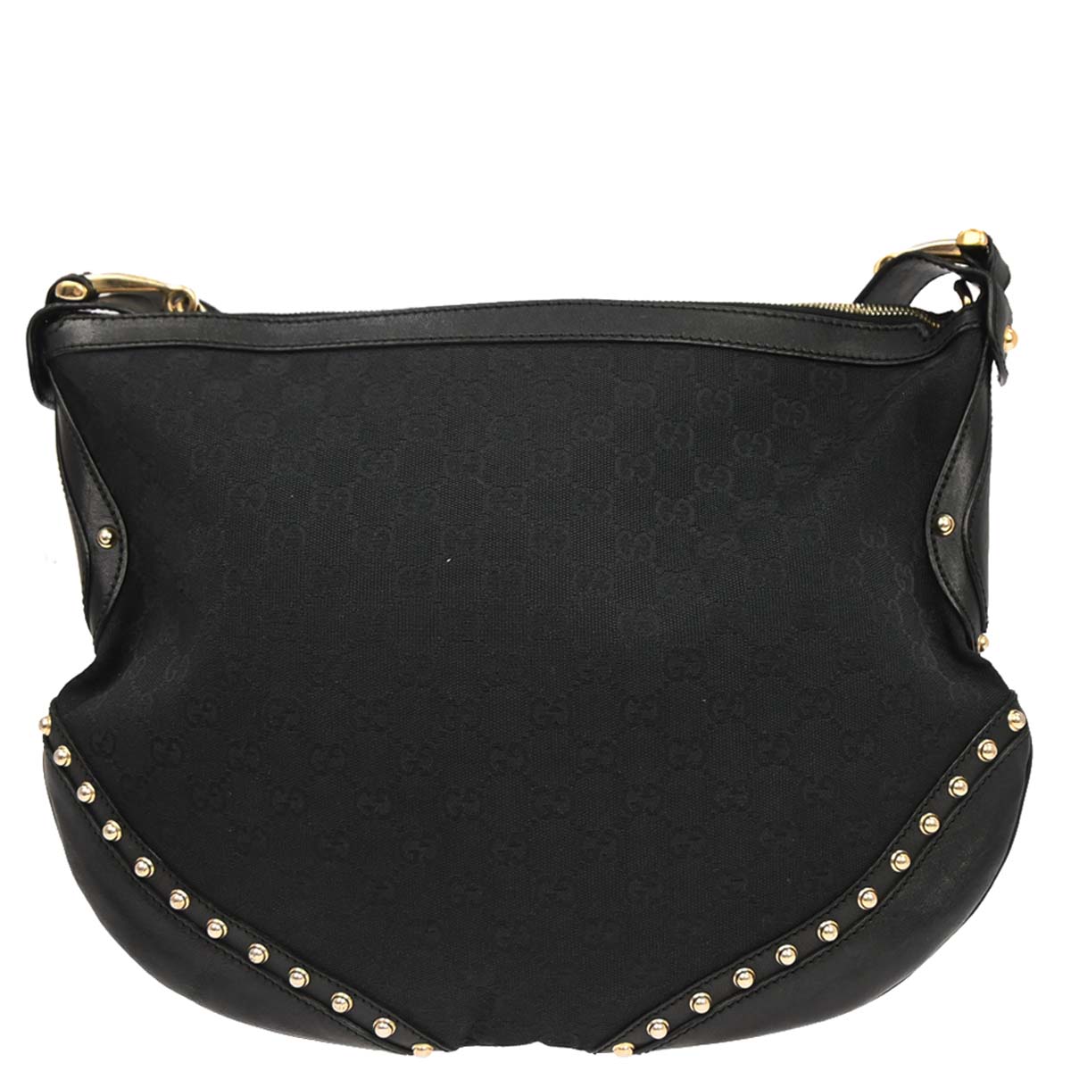 Gucci Black Canvas GG Sherry Pelham Shoulder Bag