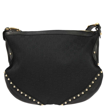 Gucci Black Canvas GG Sherry Pelham Shoulder Bag
