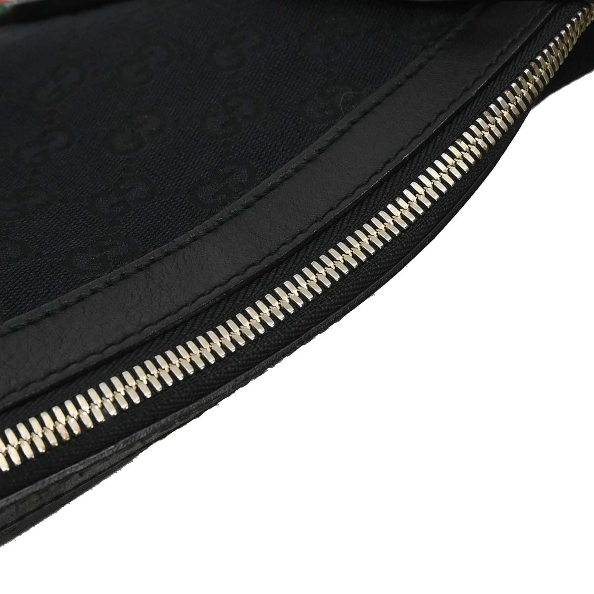 Gucci Black Canvas GG Sherry Pelham Shoulder Bag