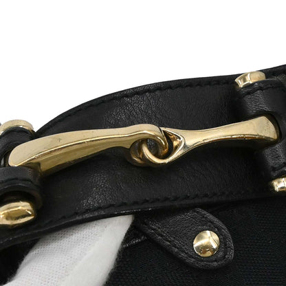 Gucci Black Canvas GG Sherry Pelham Shoulder Bag