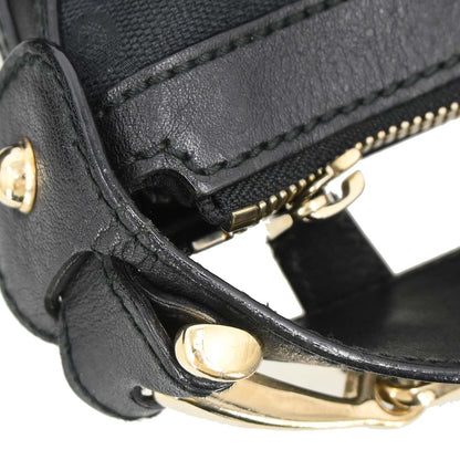 Gucci Black Canvas GG Sherry Pelham Shoulder Bag