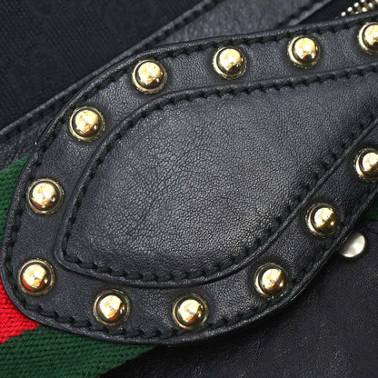 Gucci Black Canvas GG Sherry Pelham Shoulder Bag