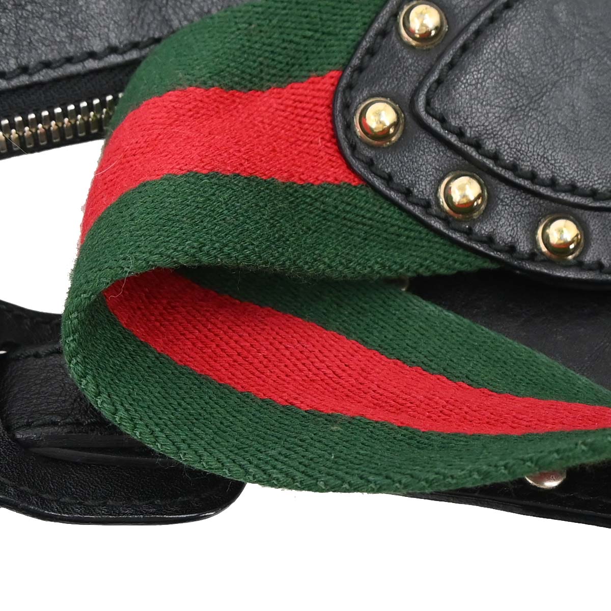 Gucci Black Canvas GG Sherry Pelham Shoulder Bag