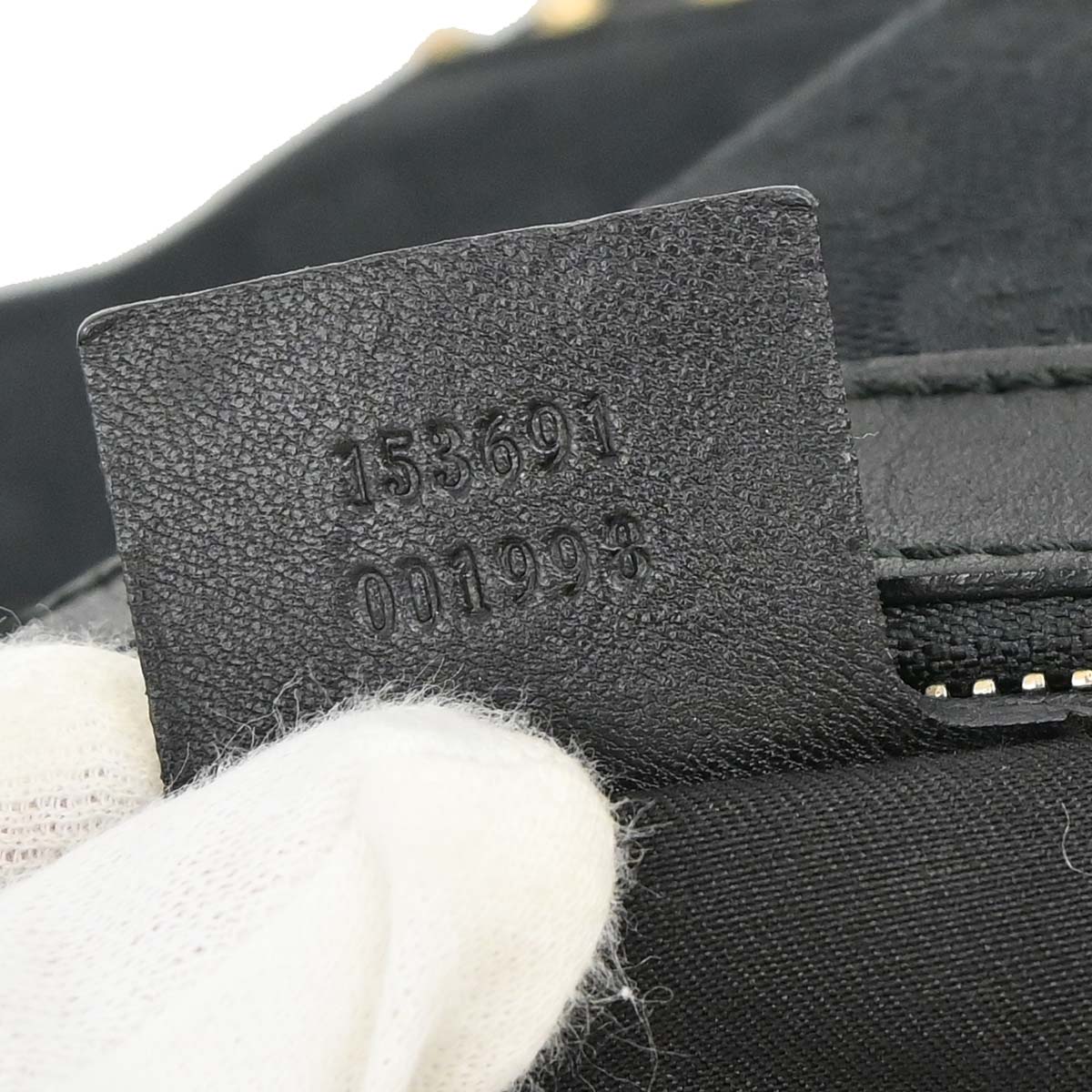 Gucci Black Canvas GG Sherry Pelham Shoulder Bag
