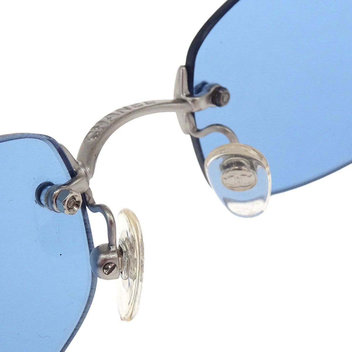 Chanel Sunglasses Eyewear Blue 54□19 130 Small Good