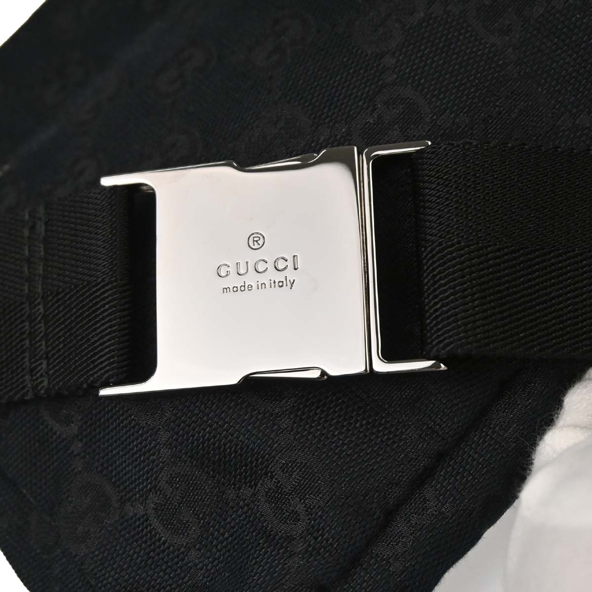 Gucci Black Canvas GG Bum Bag