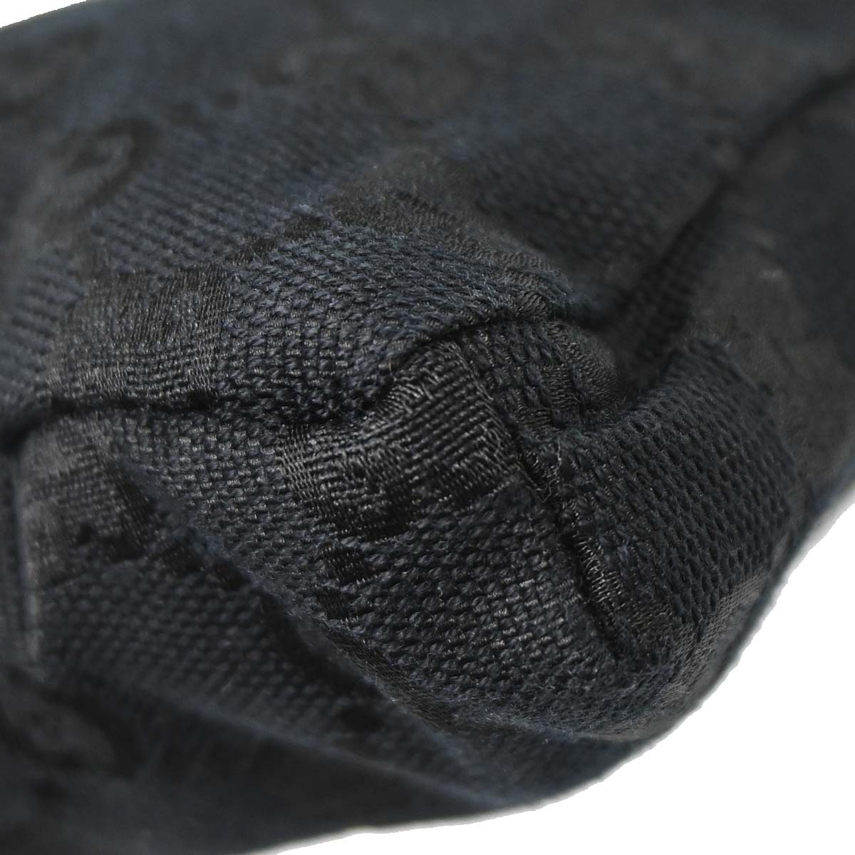 Gucci Black Canvas GG Bum Bag