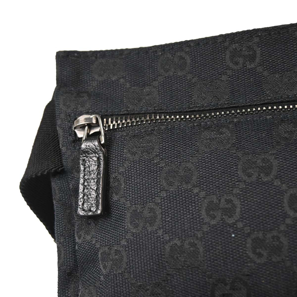 Gucci Black Canvas GG Bum Bag