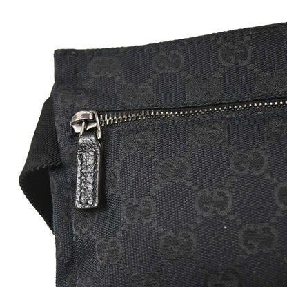 Gucci Black Canvas GG Bum Bag