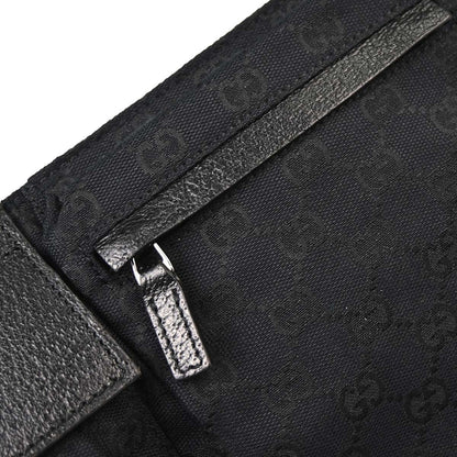 Gucci Black Canvas GG Bum Bag