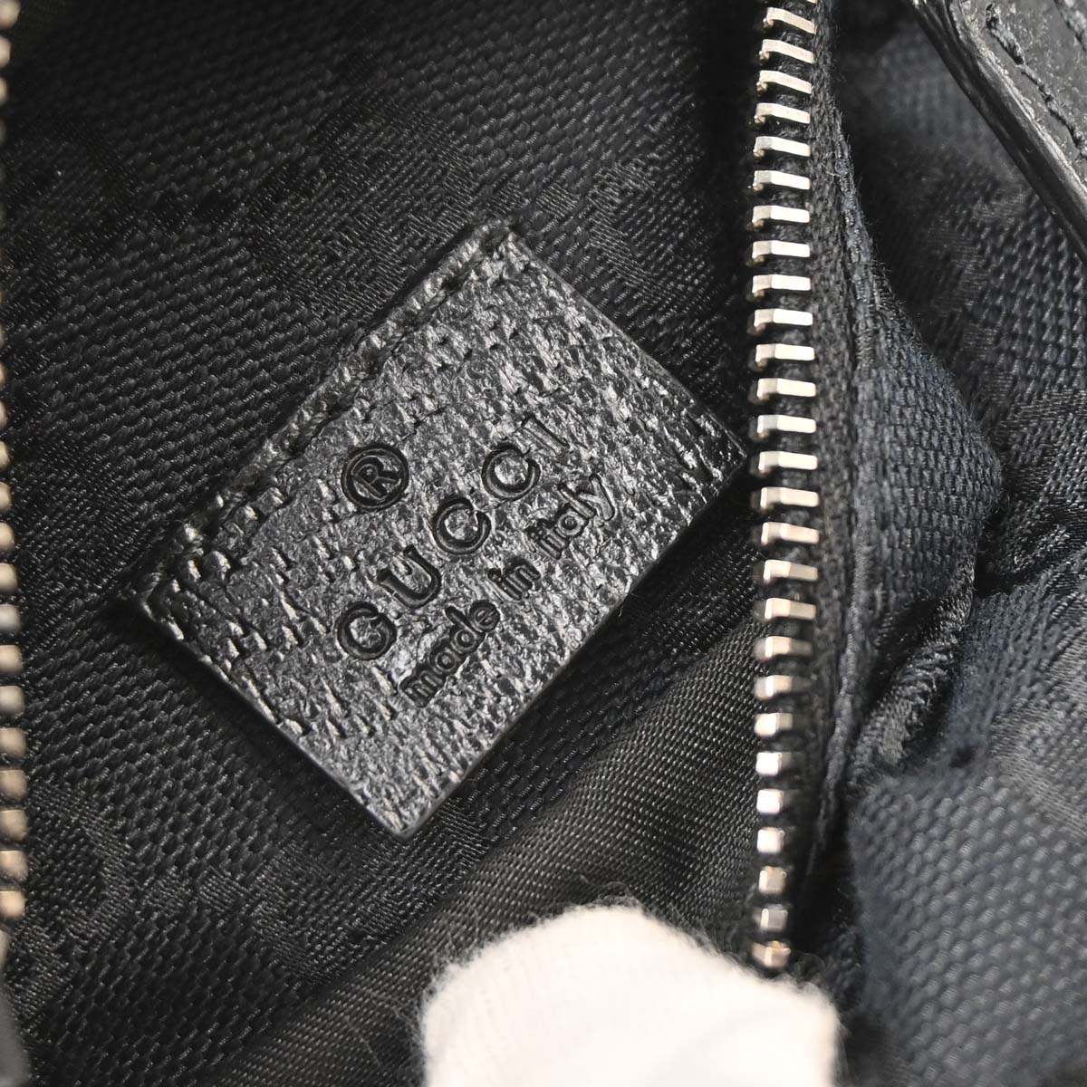 Gucci Black Canvas GG Bum Bag