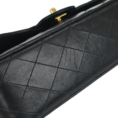 Chanel 1996-1997 Black Lambskin Medium Classic Double Flap Shoulder Bag