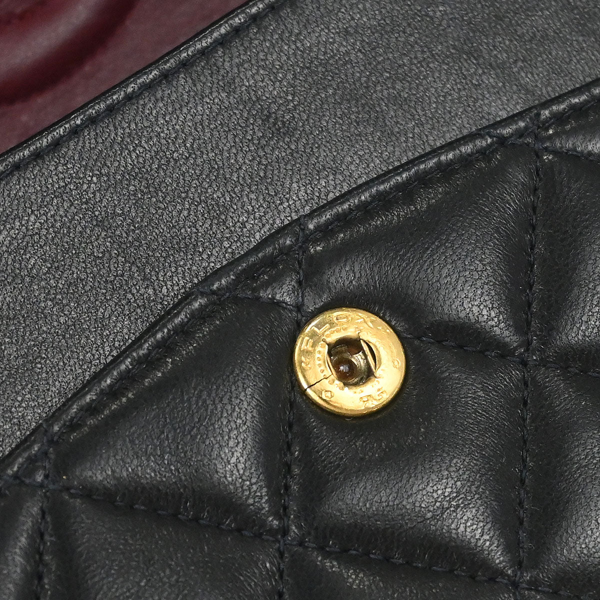 Chanel 1996-1997 Black Lambskin Medium Classic Double Flap Shoulder Bag