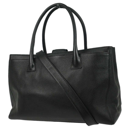 Chanel Black Calfskin Executive Cerf 2way Shoulder Tote Bag