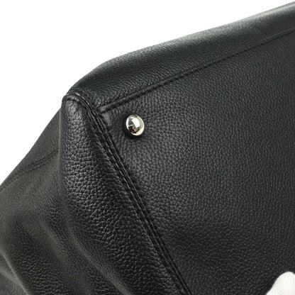 Chanel Black Calfskin Executive Cerf 2way Shoulder Tote Bag