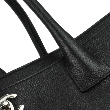 Chanel Black Calfskin Executive Cerf 2way Shoulder Tote Bag