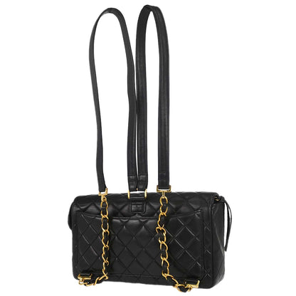 Chanel Black Lambskin Classic Flap Backpack