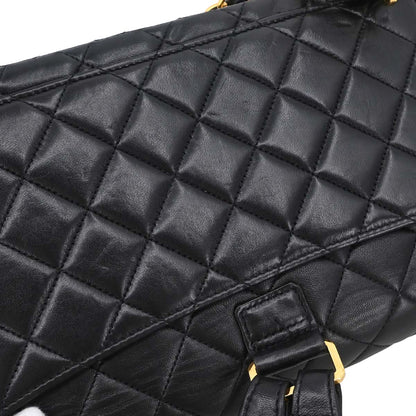 Chanel Black Lambskin Classic Flap Backpack