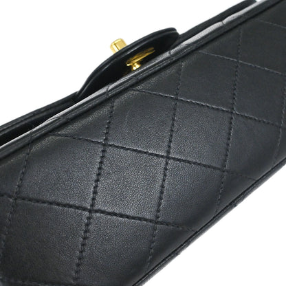 Chanel Black Lambskin Small Classic Double Flap Shoulder Bag