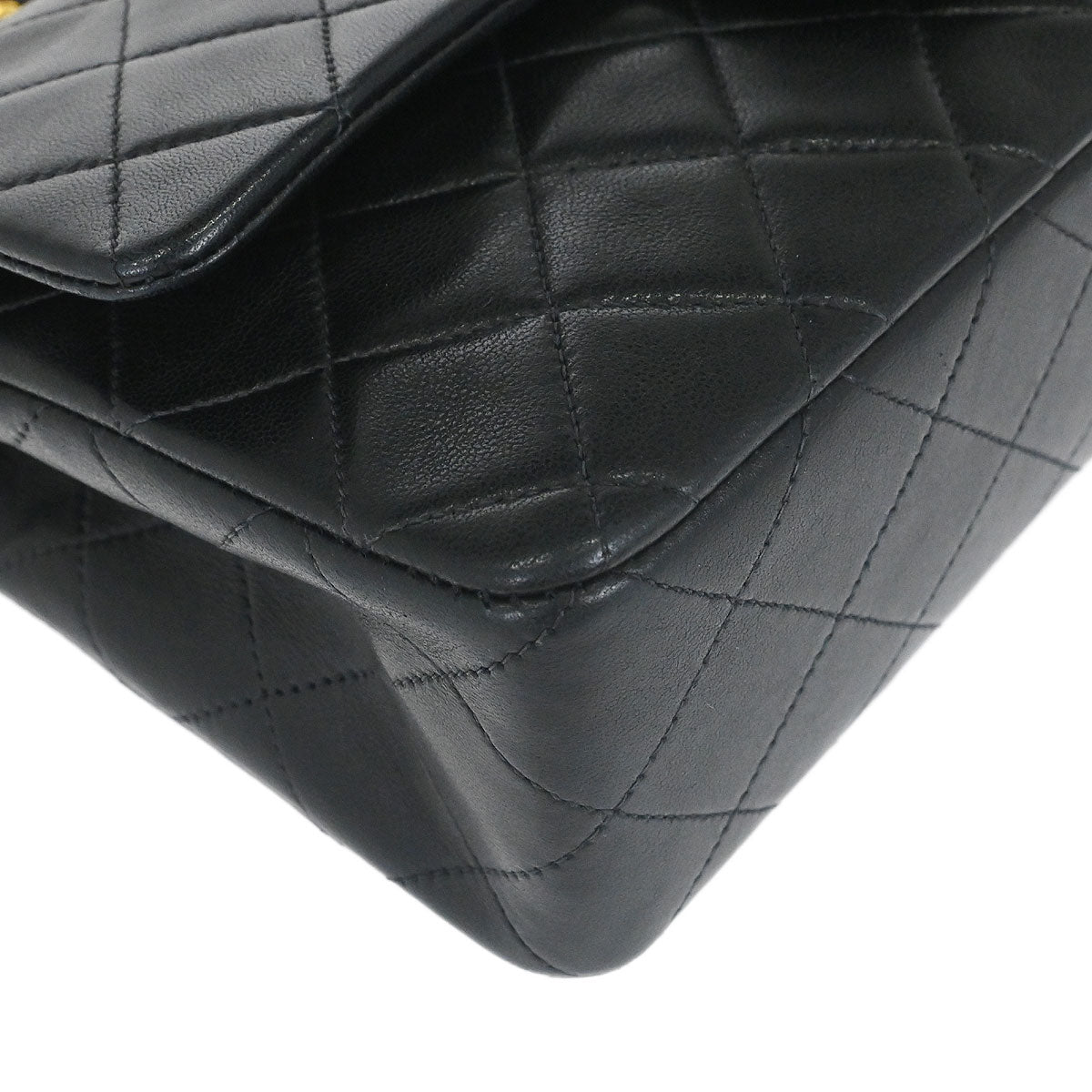Chanel Black Lambskin Small Classic Double Flap Shoulder Bag