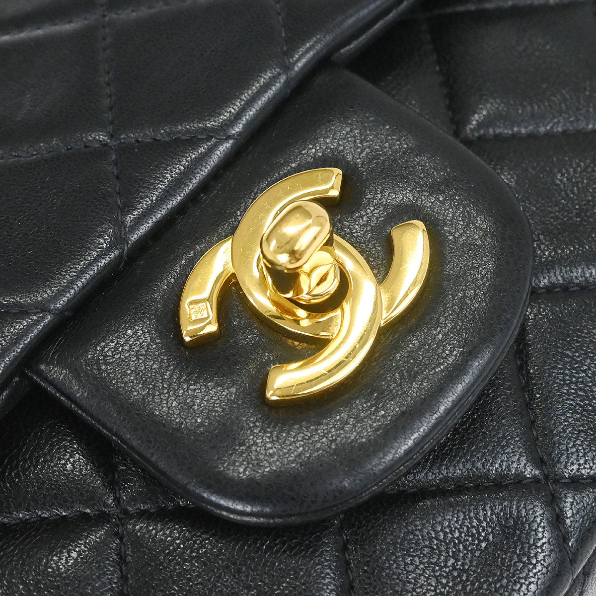 Chanel Black Lambskin Small Classic Double Flap Shoulder Bag