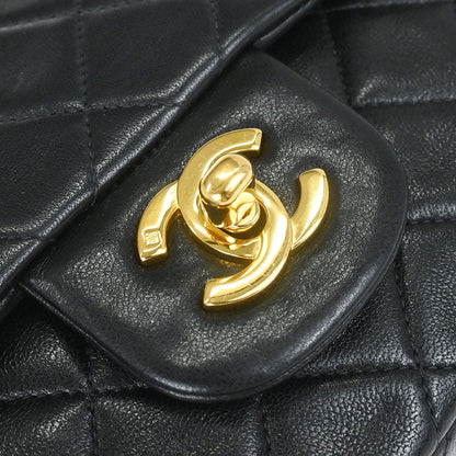 Chanel Black Lambskin Small Classic Double Flap Shoulder Bag