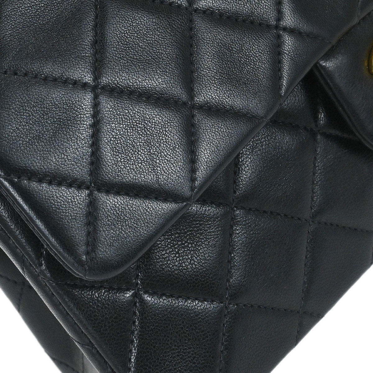 Chanel Black Lambskin Small Classic Double Flap Shoulder Bag