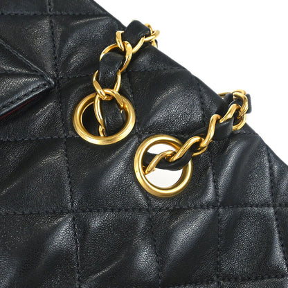 Chanel Black Lambskin Small Classic Double Flap Shoulder Bag