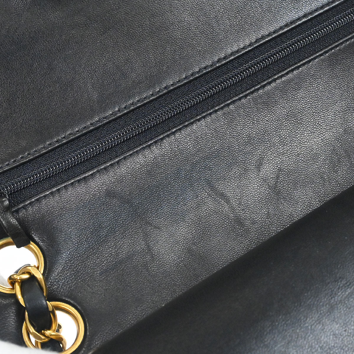 Chanel Black Lambskin Small Classic Double Flap Shoulder Bag
