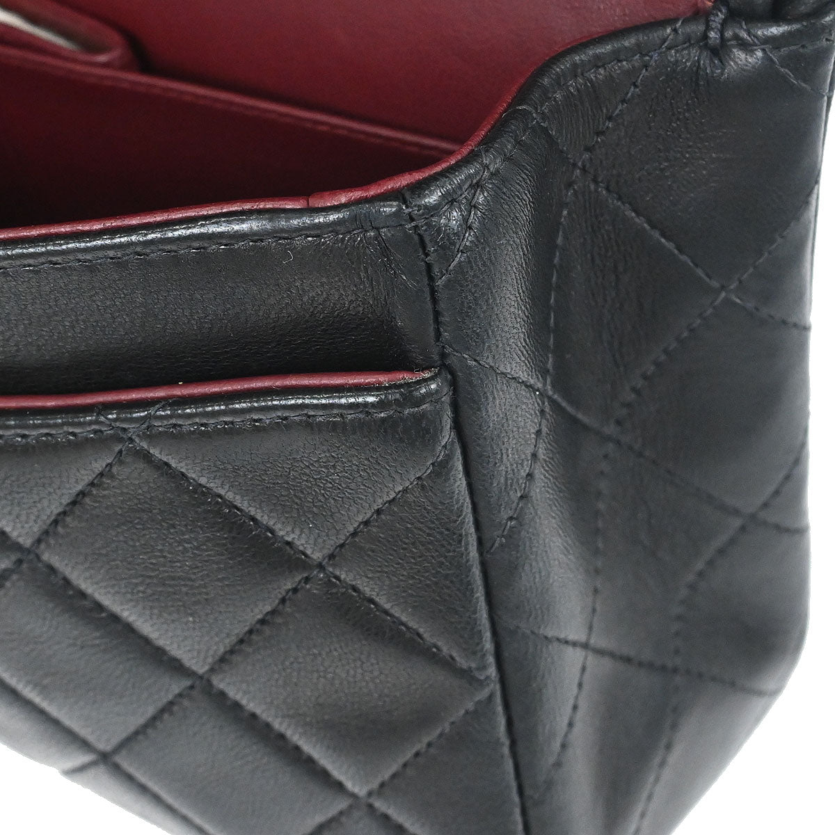 Chanel Black Lambskin Small Classic Double Flap Shoulder Bag