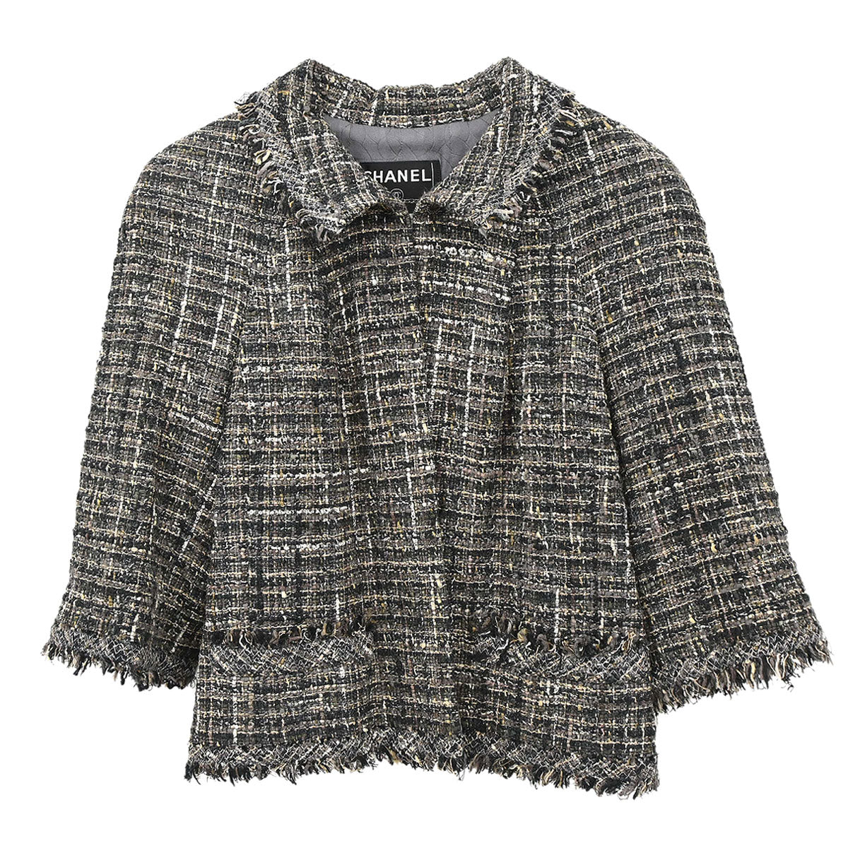Chanel 2005 Jacket Tweed Brown #40