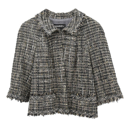 Chanel 2005 Jacket Tweed Brown #40