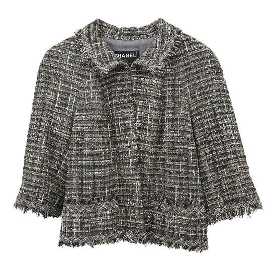 Chanel 2005 Jacket Tweed Brown #40