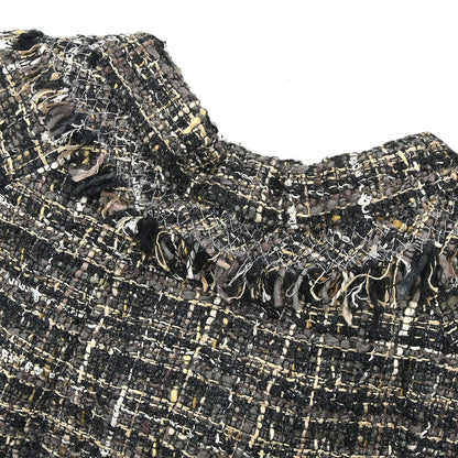 Chanel 2005 Jacket Tweed Brown #40