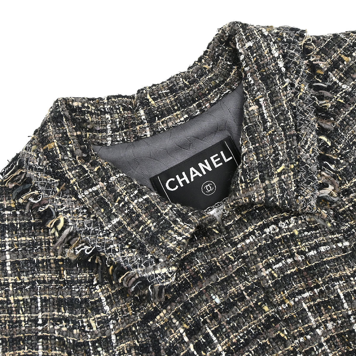 Chanel 2005 Jacket Tweed Brown #40