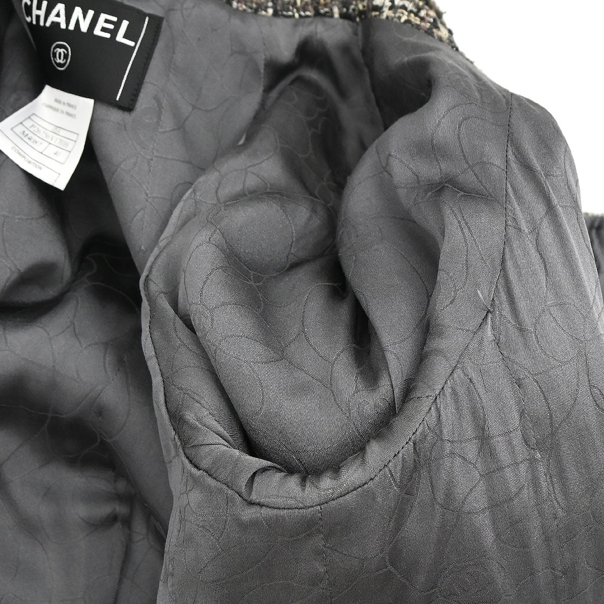 Chanel 2005 Jacket Tweed Brown #40