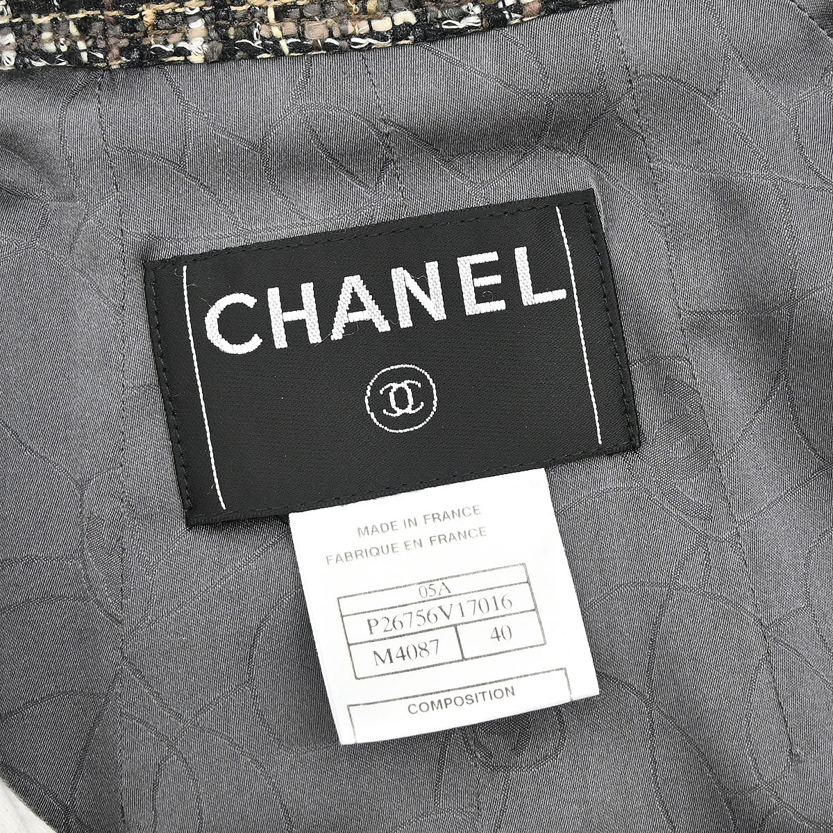 Chanel 2005 Jacket Tweed Brown #40